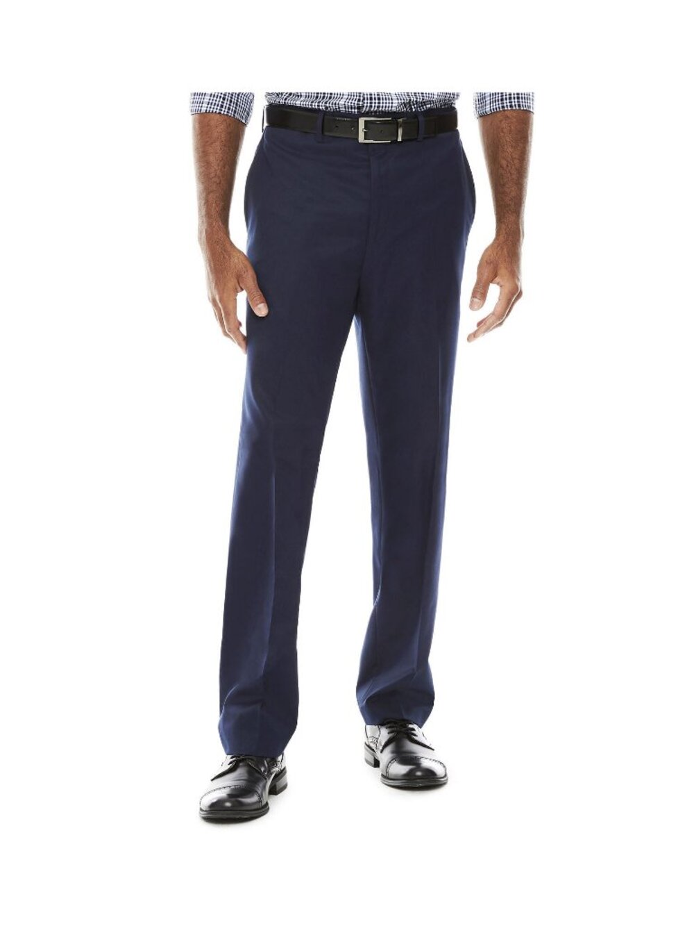 Collection by Michael Strahan Classic Fit Flat Front Twill Dress Pants Blue New
